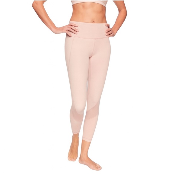 New Athleta Eclipse 7/8 Tights Yoga Workout High Waist Leggings Ballet Pink Med - Picture 1 of 5